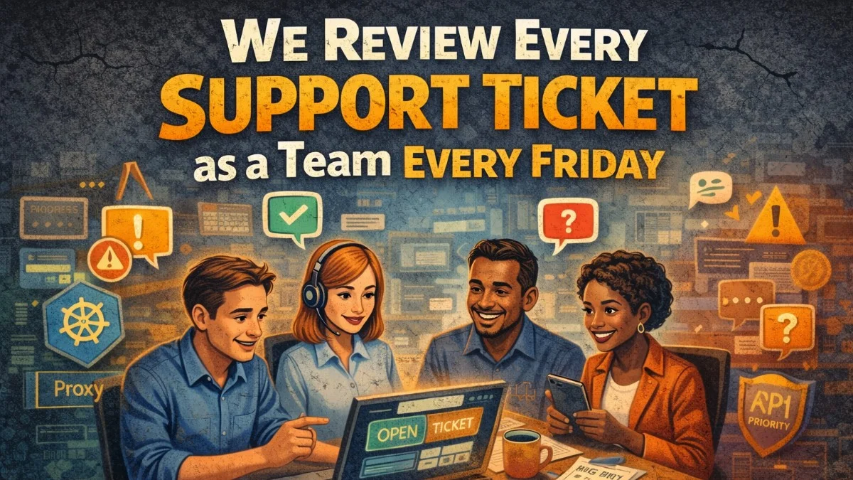 We Review Every Support Ticket as a Team Every Friday