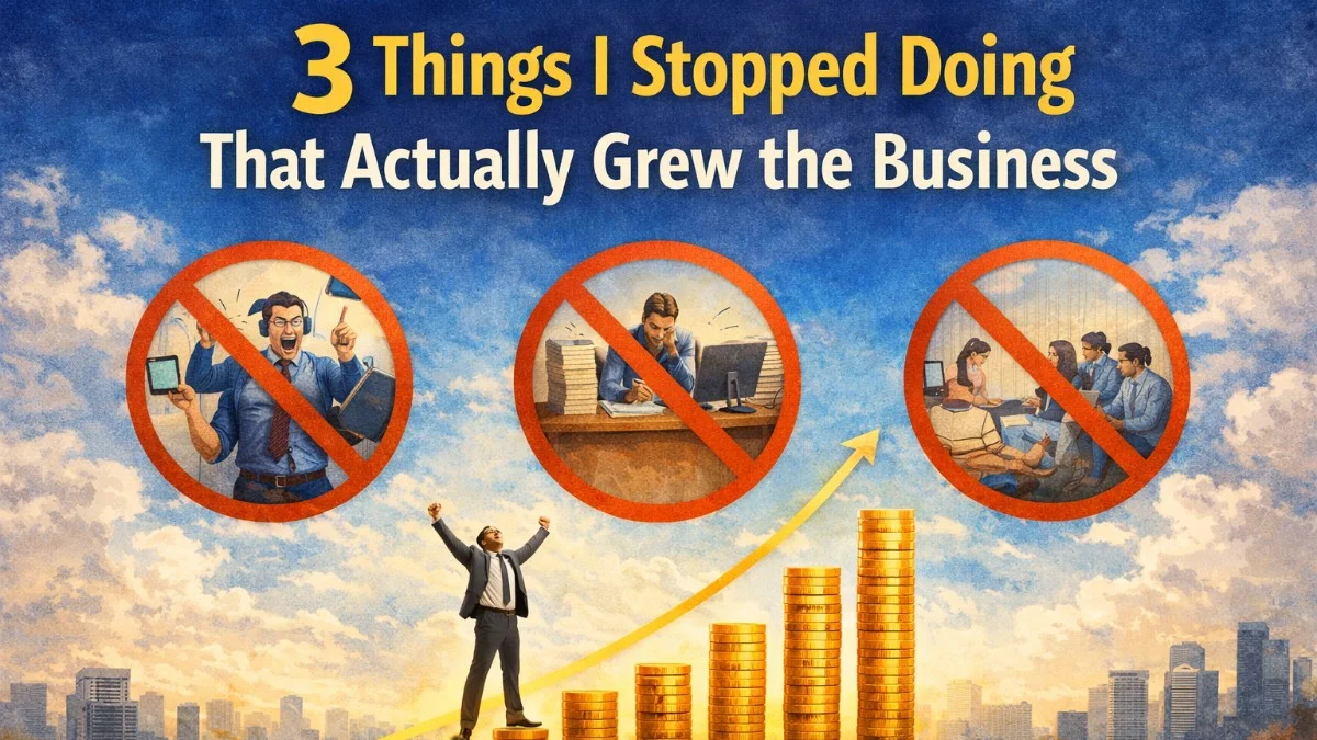 3 Things I Stopped Doing That Actually Grew the Business