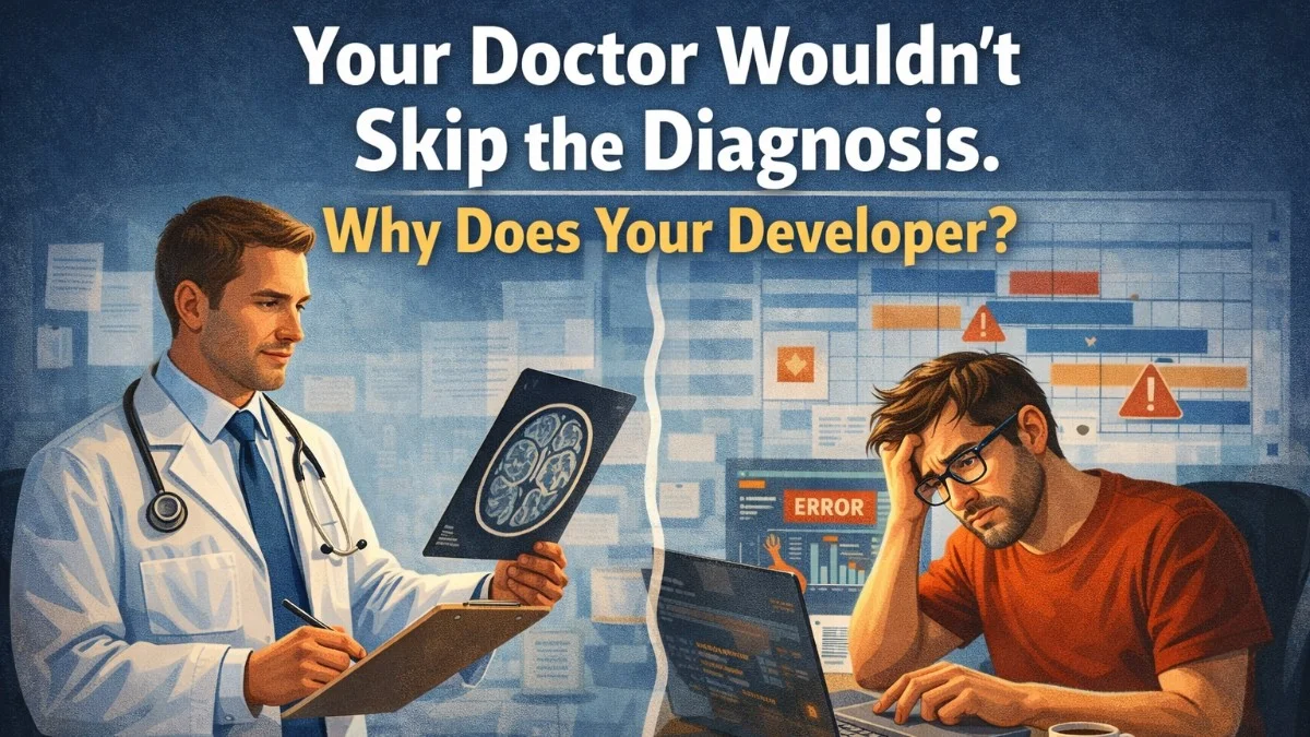 Your Doctor Wouldn't Skip the Diagnosis. Why Does Your Developer?
