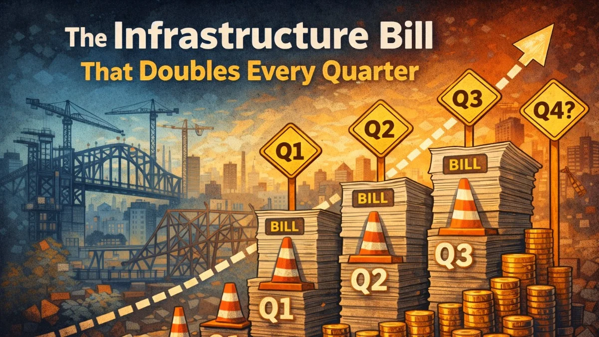 The Infrastructure Bill That Doubles Every Quarter