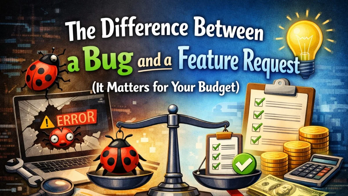 The Difference Between a Bug and a Feature Request (It Matters for Your Budget)