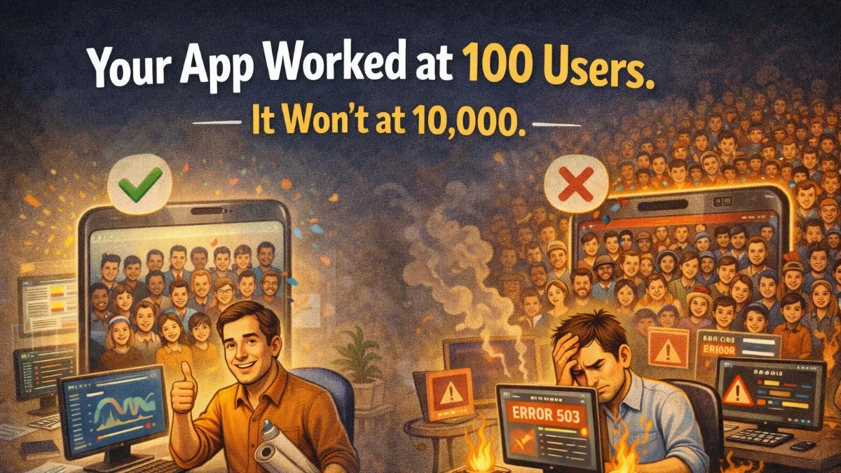 Your App Worked at 100 Users. It Won't at 10,000.