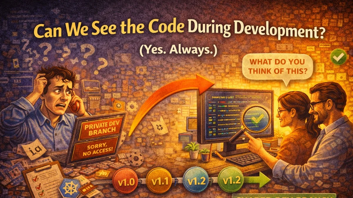 "Can We See the Code During Development?" (Yes. Always.)