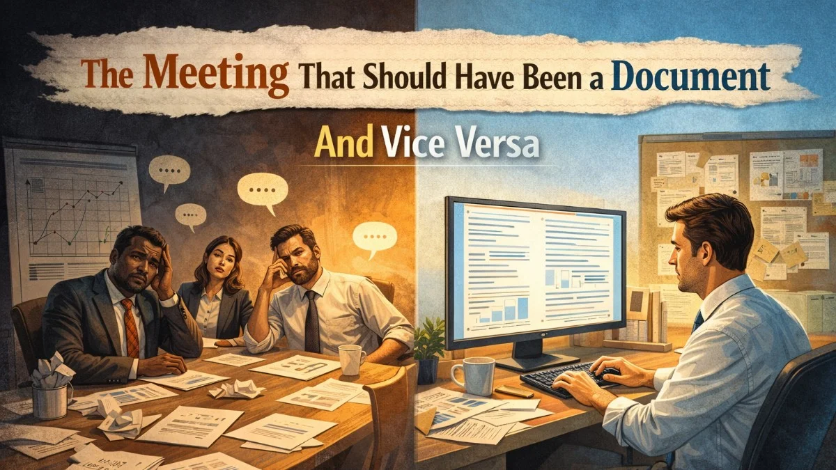 The Meeting That Should Have Been a Document (And Vice Versa)