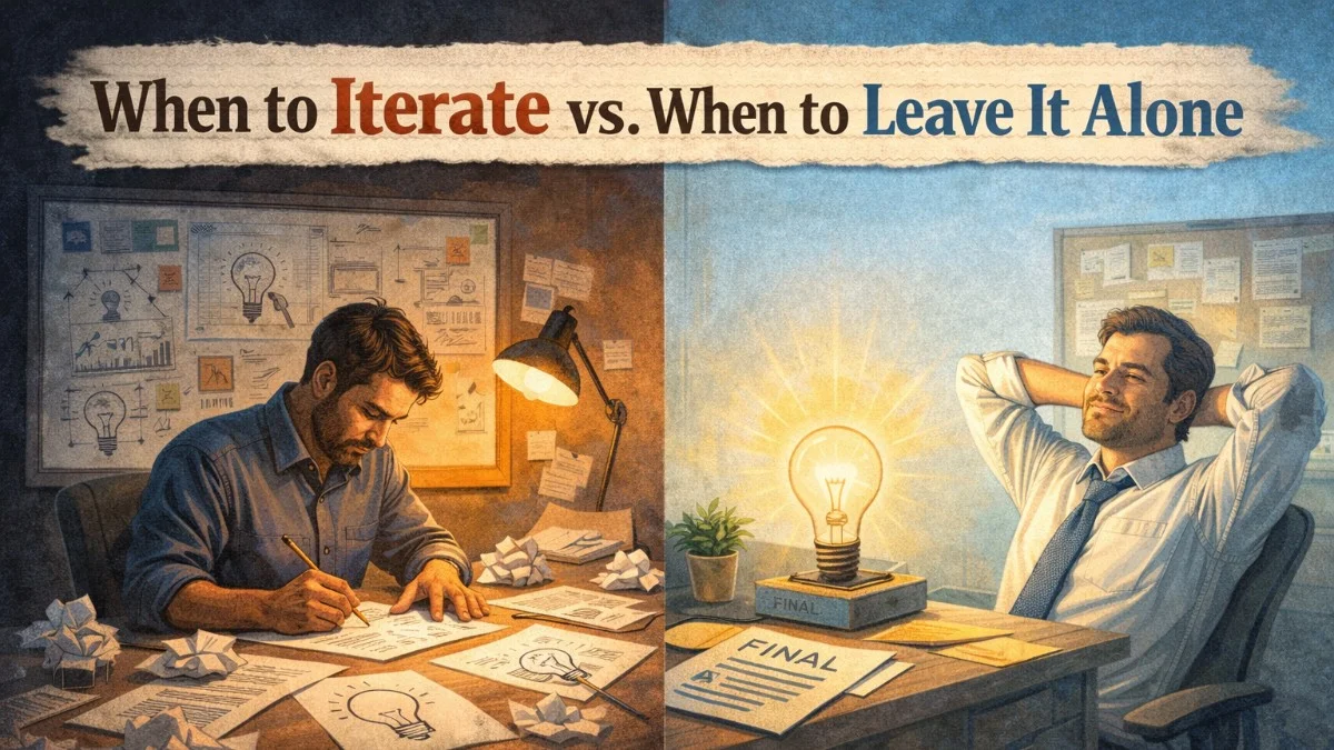 When to Iterate vs. When to Leave It Alone