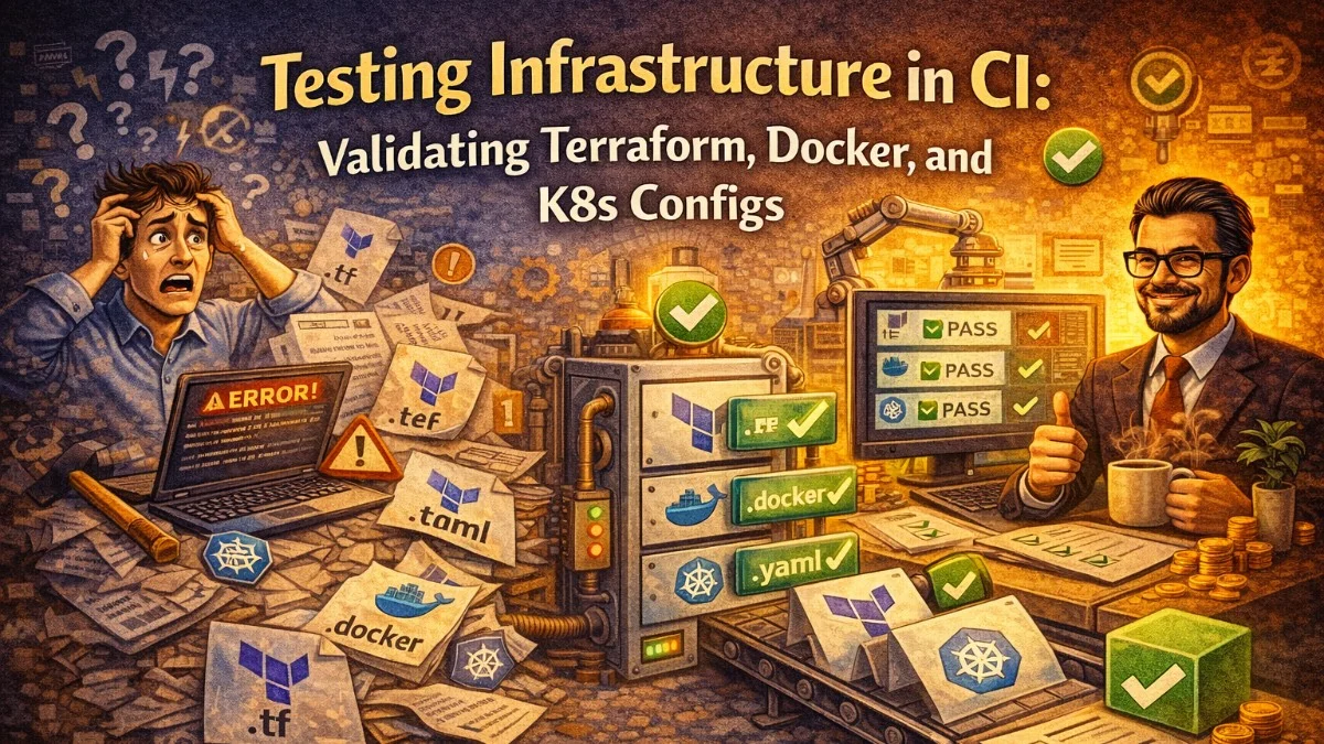 Testing Infrastructure in CI: Validating Terraform, Docker, and K8s Configs
