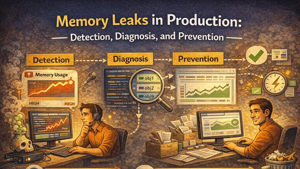 Memory Leaks in Production: Detection, Diagnosis, and Prevention